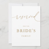 Gouden minimalistische moderne bruiloft-evenement (Achterkant)