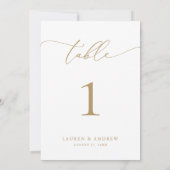 Gouden minimalistische moderne bruiloft-event tafe (Achterkant)