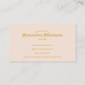 Gouden minimalistische moderne professional visitekaartje (Achterkant)