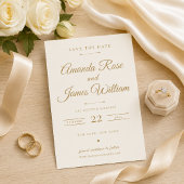 Gouden Minimalistische Save the Date Kaart