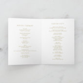 Gouden minimalistische script huwelijksceremonie v programma (Binnen)