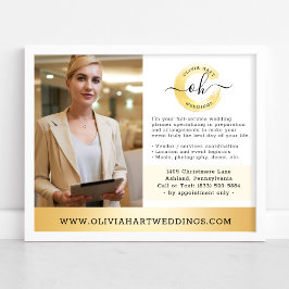Gouden Minimalistische Stylist Zakelijke Marketing Poster