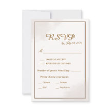 Gouden Minimalistische Trouw RSVP Kaart