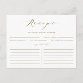 Gouden minimalistische Vrijgezellenfeesten recept  Briefkaart (Voorkant)