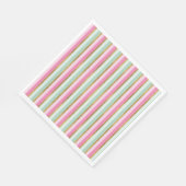 gouden mint en roze strepen servet (Hoek)