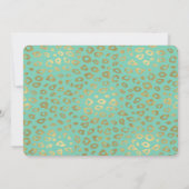 Gouden Mint Ombre Luipaard Print Verjaardag Kaart (Achterkant)