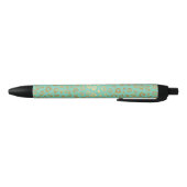 Gouden Mint Ombre Luipaard Print Zwarte Inkt Pen (Bodem)