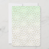 Gouden Mint Witte Ombre Abstracte bruiloft Kaart (Achterkant)