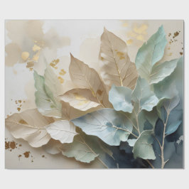 Gouden Mist Bladeren Cadeaupapier