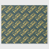 Gouden Mistletoe Kissmas Kerst Verpakkingspapier Cadeaupapier (Vlak)