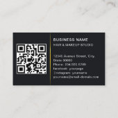 Gouden Mode Make-up Artiest Foto Showcase QR-code Visitekaartje (Achterkant)