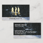 Gouden modellen | Marmer Visitekaartje (Voorkant / Achterkant)