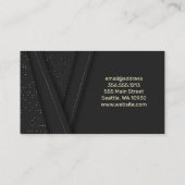 Gouden modellen | Zwarte luxe achtergrond Visitekaartje (Achterkant)