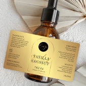 Gouden Moderne 60ml Kosmetische Flessenomslag rond Etiket