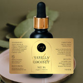 Gouden Moderne 60ml Kosmetische Flessenomslag rond Etiket