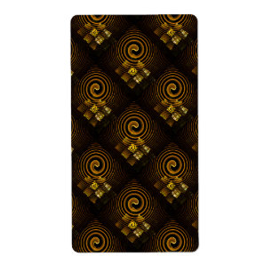 Gouden Moderne Boho Elegant Abstract Kunstpatroon Etiket