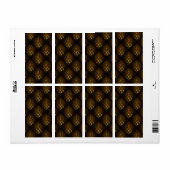 Gouden Moderne Boho Elegant Abstract Kunstpatroon Etiket (Full Sheet)