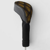 Gouden Moderne Boho Elegant Abstract Kunstpatroon Golfheadcover (Schuin)