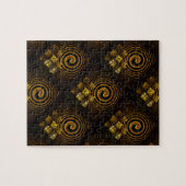 Gouden Moderne Boho Elegant Abstract Kunstpatroon  Legpuzzel (Horizontaal)