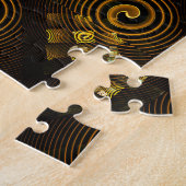 Gouden Moderne Boho Elegant Abstract Kunstpatroon  Legpuzzel (Zijkant)