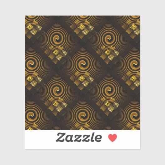 Gouden Moderne Boho Elegant Abstract Kunstpatroon  Sticker (Vel)