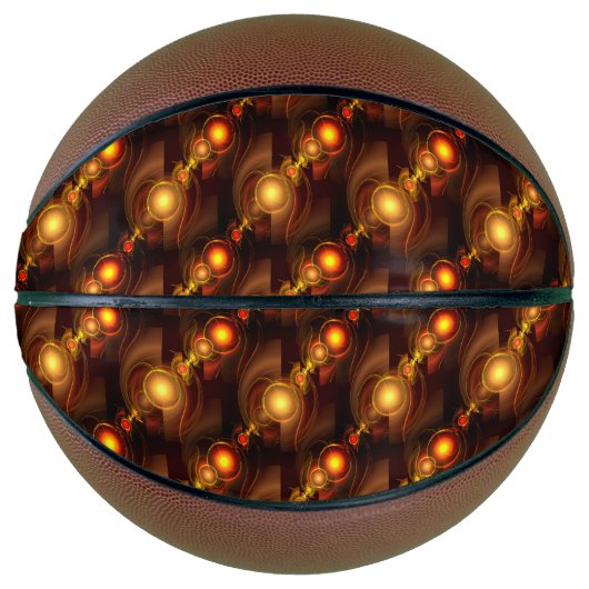 Gouden Moderne Boho Elegante Abstracte Kunst Patro Basketbal (Voorkant)