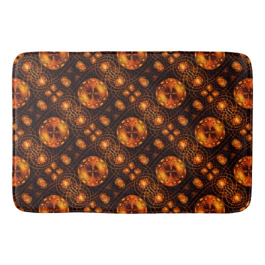 Gouden Moderne Boho Elegante Abstracte Kunstpatroo Badmat (Voorkant)