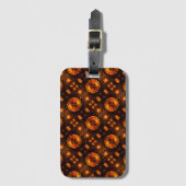 Gouden Moderne Boho Elegante Abstracte Kunstpatroo Bagagelabel (Voorkant (verticaal))