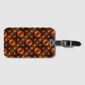 Gouden Moderne Boho Elegante Abstracte Kunstpatroo Bagagelabel (Voorkant (horizontaal))
