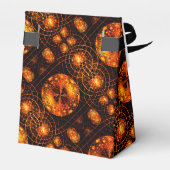 Gouden moderne boho elegante abstracte kunstpatroo bedankdoosjes (Achterkant)