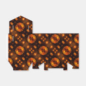 Gouden moderne boho elegante abstracte kunstpatroo bedankdoosjes (Uitgevouwen)