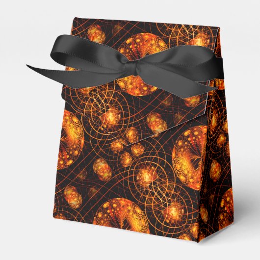 Gouden moderne boho elegante abstracte kunstpatroo bedankdoosjes (Voorkant Zijde)