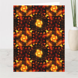 Gouden Moderne Boho Elegante Abstracte Kunstpatroo Bedankkaart