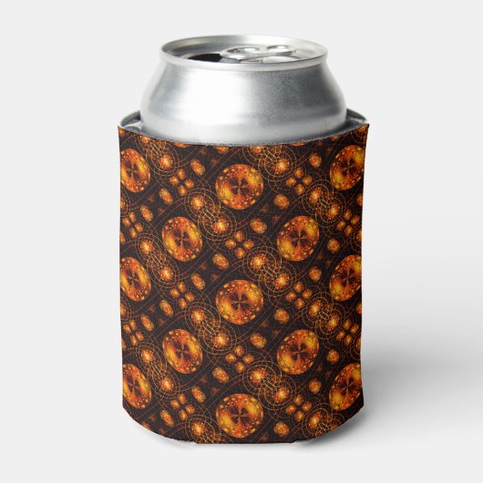 Gouden moderne boho elegante abstracte kunstpatroo blikjeskoeler (Blikje Voorkant)
