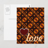 Gouden moderne boho elegante abstracte kunstpatroo briefkaart (Voorkant / Achterkant)