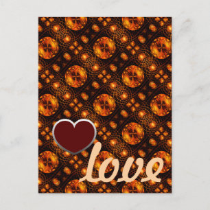 Gouden moderne boho elegante abstracte kunstpatroo briefkaart
