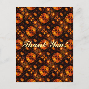 Gouden moderne boho elegante abstracte kunstpatroo briefkaart