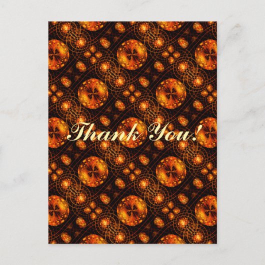 Gouden moderne boho elegante abstracte kunstpatroo briefkaart (Voorkant)