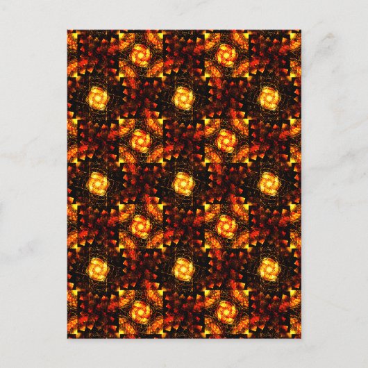Gouden moderne boho elegante abstracte kunstpatroo briefkaart (Voorkant)