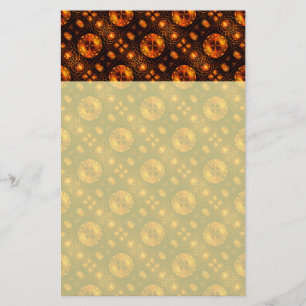 Gouden moderne boho elegante abstracte kunstpatroo briefpapier