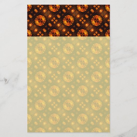Gouden moderne boho elegante abstracte kunstpatroo briefpapier (Voorkant)