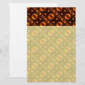 Gouden moderne boho elegante abstracte kunstpatroo briefpapier (Voorkant / Achterkant)