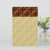 Gouden moderne boho elegante abstracte kunstpatroo briefpapier (Staand voorkant)