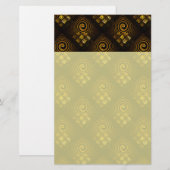Gouden moderne boho elegante abstracte kunstpatroo briefpapier (Voorkant / Achterkant)