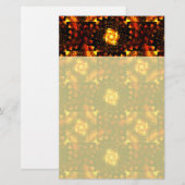 Gouden moderne boho elegante abstracte kunstpatroo briefpapier (Voorkant / Achterkant)