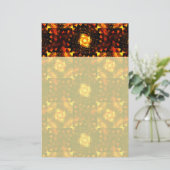 Gouden moderne boho elegante abstracte kunstpatroo briefpapier (Staand voorkant)
