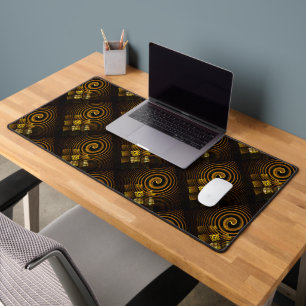 Gouden Moderne Boho Elegante Abstracte Kunstpatroo Bureaumat