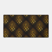 Gouden Moderne Boho Elegante Abstracte Kunstpatroo Bureaumat (Voorkant)