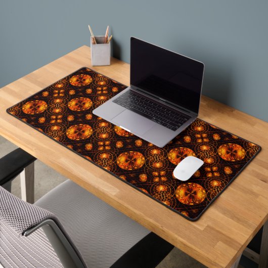 Gouden moderne boho elegante abstracte kunstpatroo bureaumat (Kantoor 2)