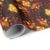 Gouden moderne boho elegante abstracte kunstpatroo cadeaupapier (Rol Hoek)